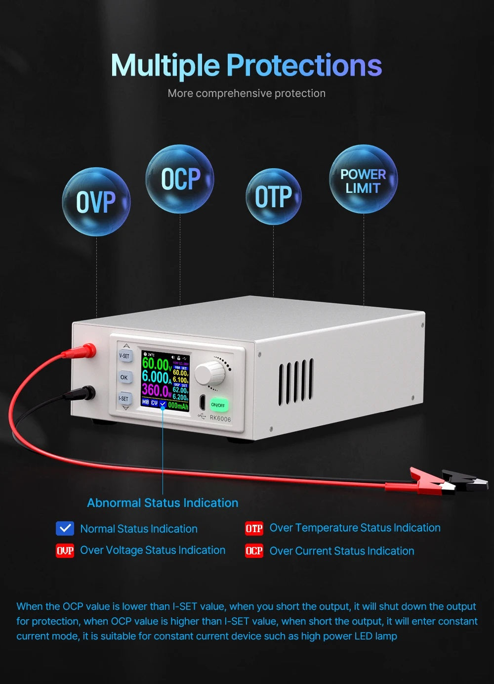 RK6006-C DC0-60V 6A DC POWER SUPPLY