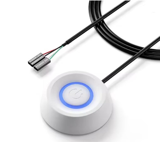 computer power switch extension cable white