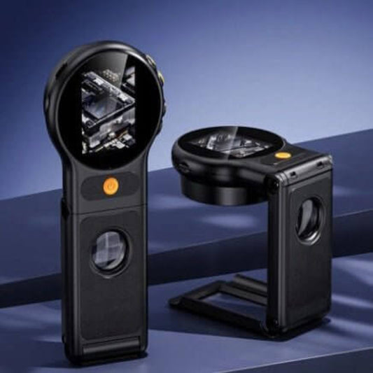 500X portable digital microscope with 2" IPS screen, auto focus feature for detailed inspections.