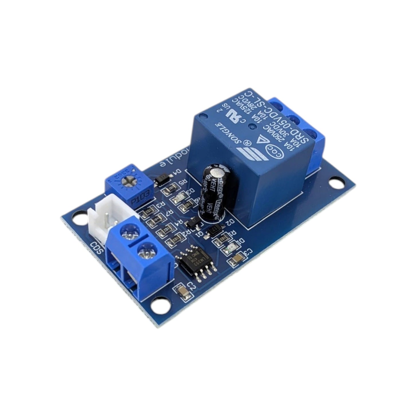 應用於 DIY 自動路燈專題的 5V 光敏電阻繼電器模組,深水埗門市提供駁線教學。