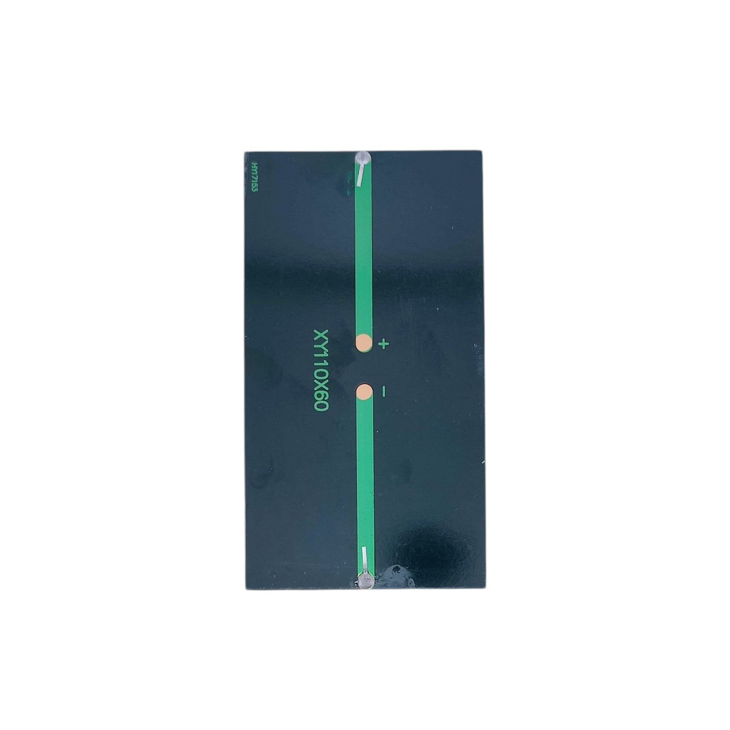 Back view showing positive and negative solder pads for wire connections