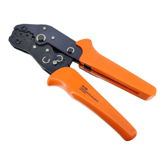 2.54mm Dupont crimping tool (SN-28B) for non-insulated tabs/receptacles, 0.25-1.0mm² wire.