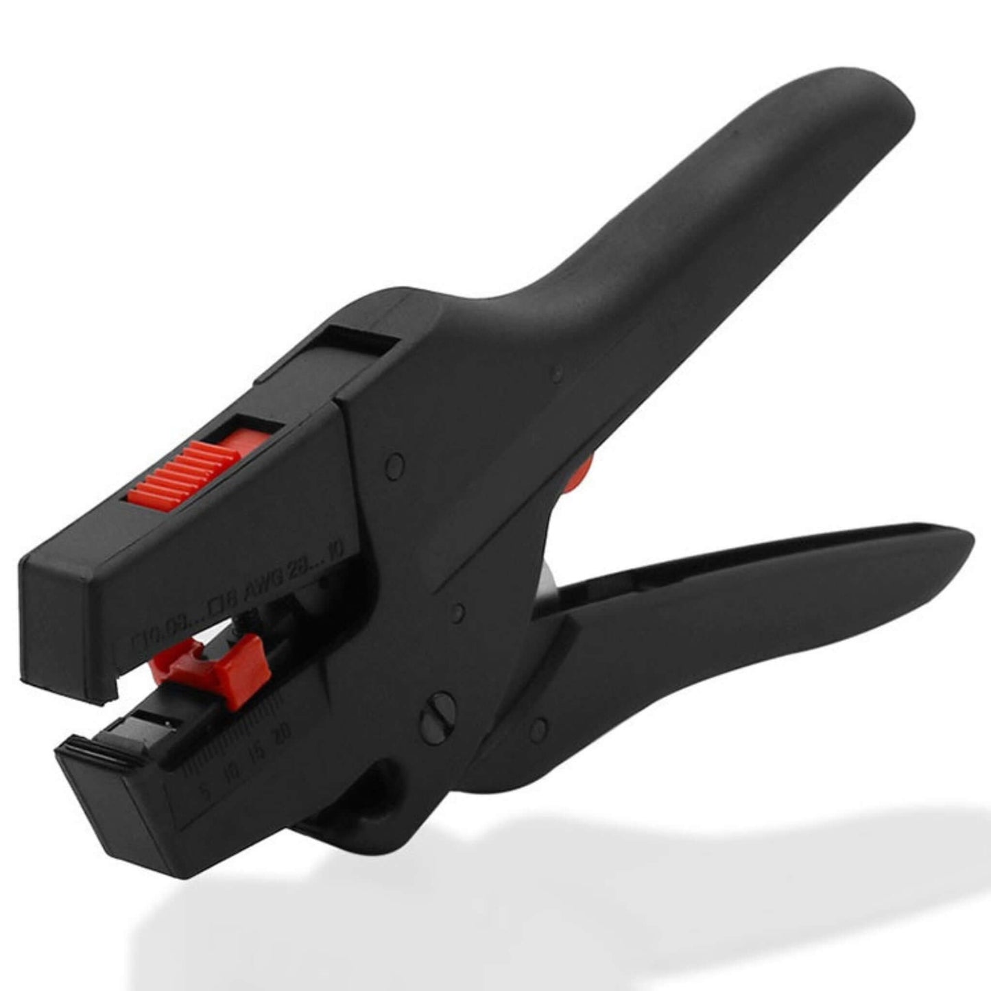 Lightweight 162g ergonomic wire stripper with self-adjusting mechanism for rubber and plastic insulation.