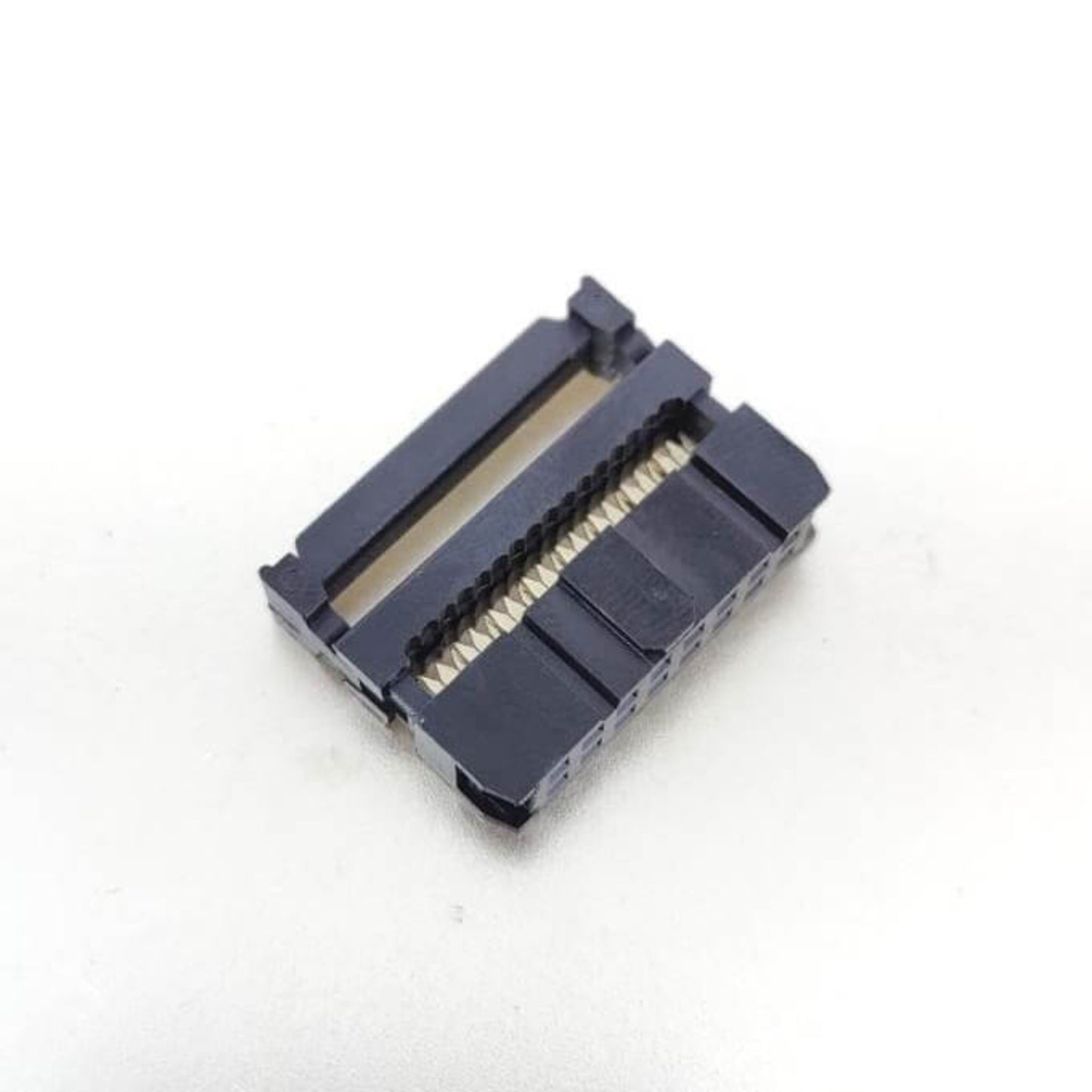 FC-16P IDC socket connector for 2.54mm pitch, designed for 1.27mm ribbon cable, showing detailed construction.
