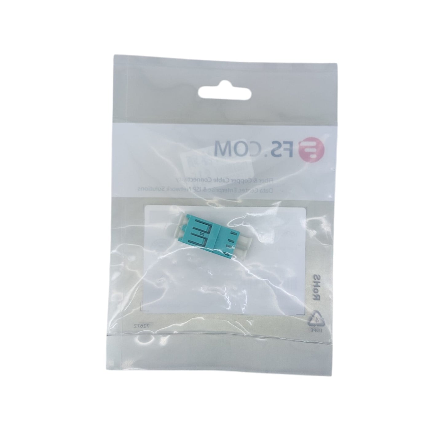 Packaging of Fiber Optical Adapter ID 61898 showing technical specs.