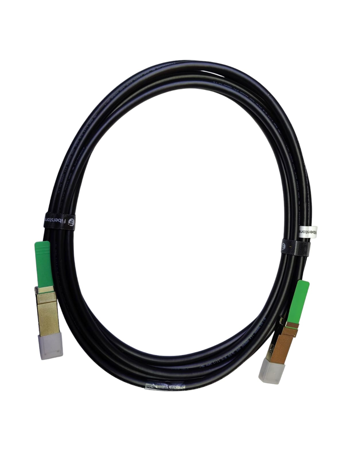 Fiberstore 40G QSFP+ Passive DAC Cable, 5M length, ideal for high-speed data center connections.