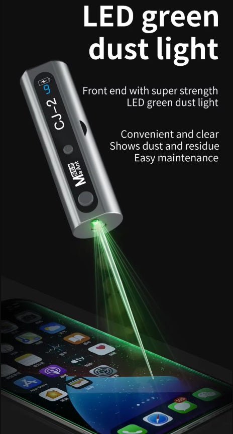 MaAnt CJ-2 LED green dust light highlights dust and residue for easy maintenance during cellphone repairs.
