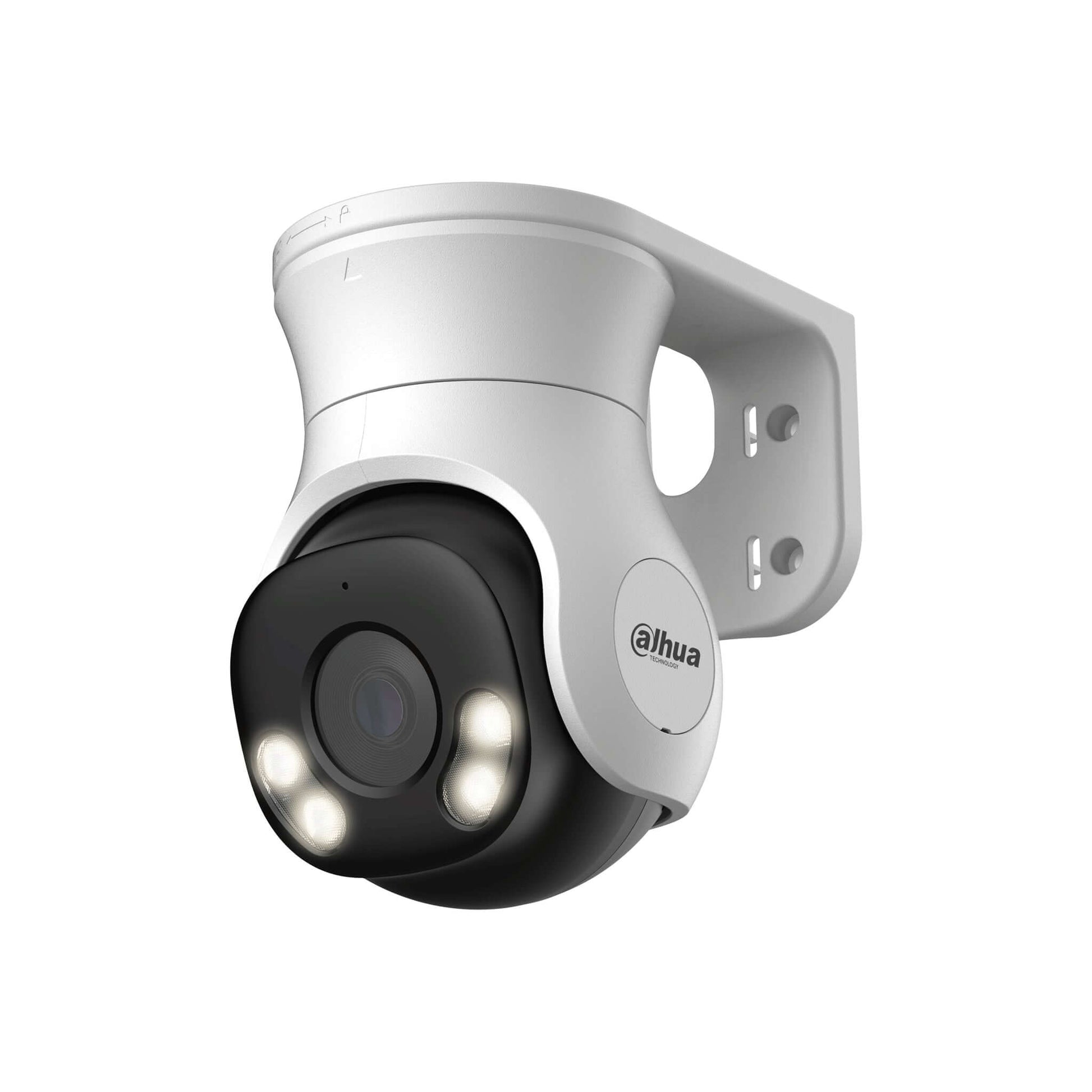 Dahua HAC-PT1200A-IL-A 2MP Smart Dual Light HDCVI PT camera, 2.8mm lens, sleek white design, side view.