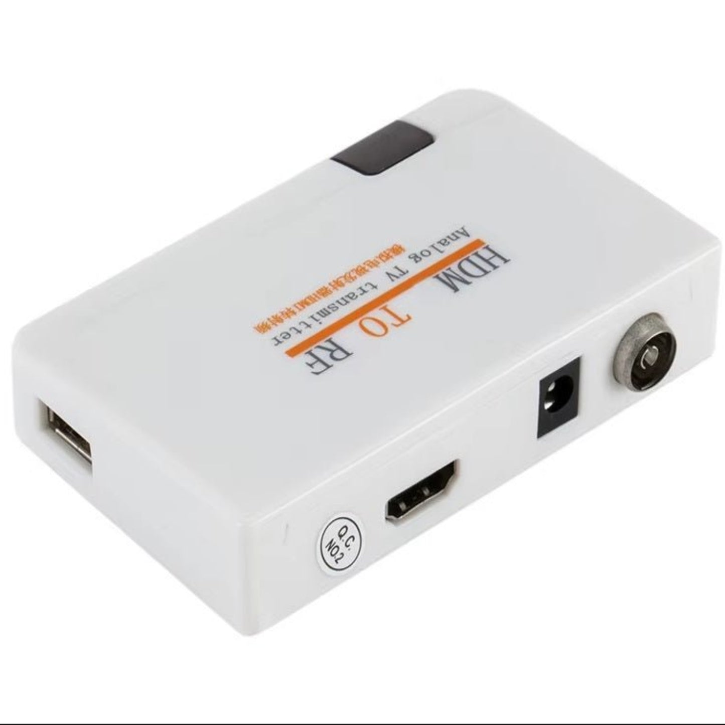 HDMI to RF Analog TV Converter, digital to analog signal adapter for connecting HDMI devices to old TVs.