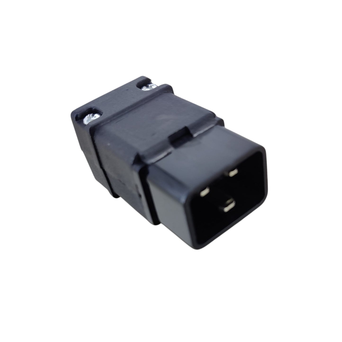 Industrial-grade IEC C20 male rewirable power plug for PDU and UPS cable assembly.