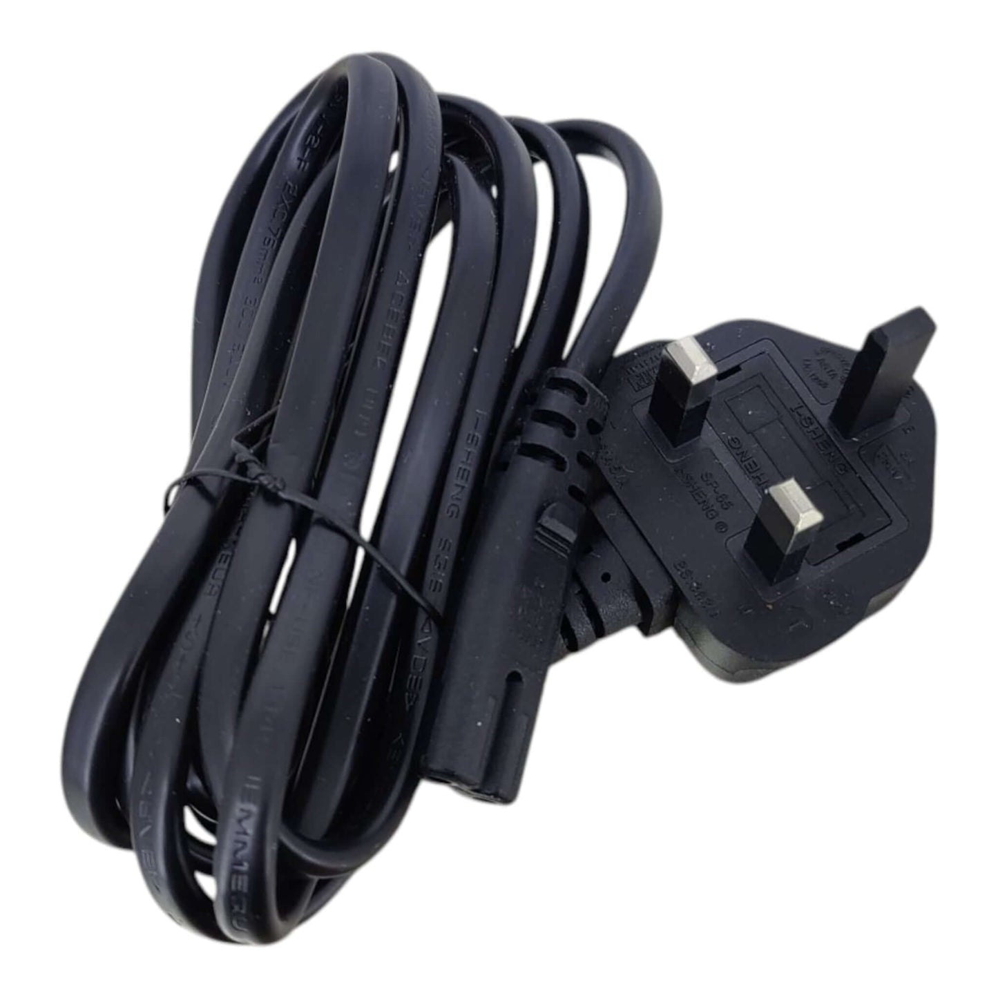 IEC C7 Figure 8 Power Cord with HK 3-Pin Plug for reliable electronics connection.