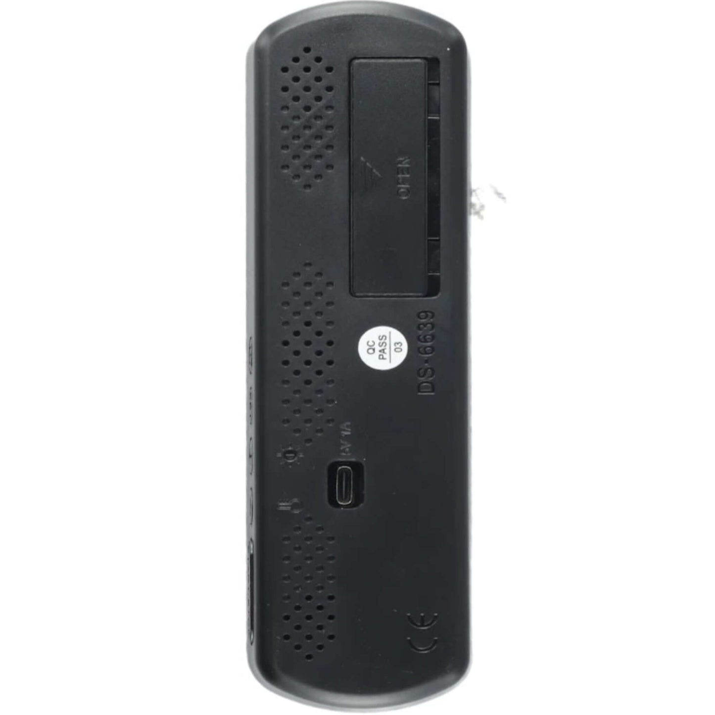 Back view of LED Digital Clock showing USB power port and timer settings with a sleek design.