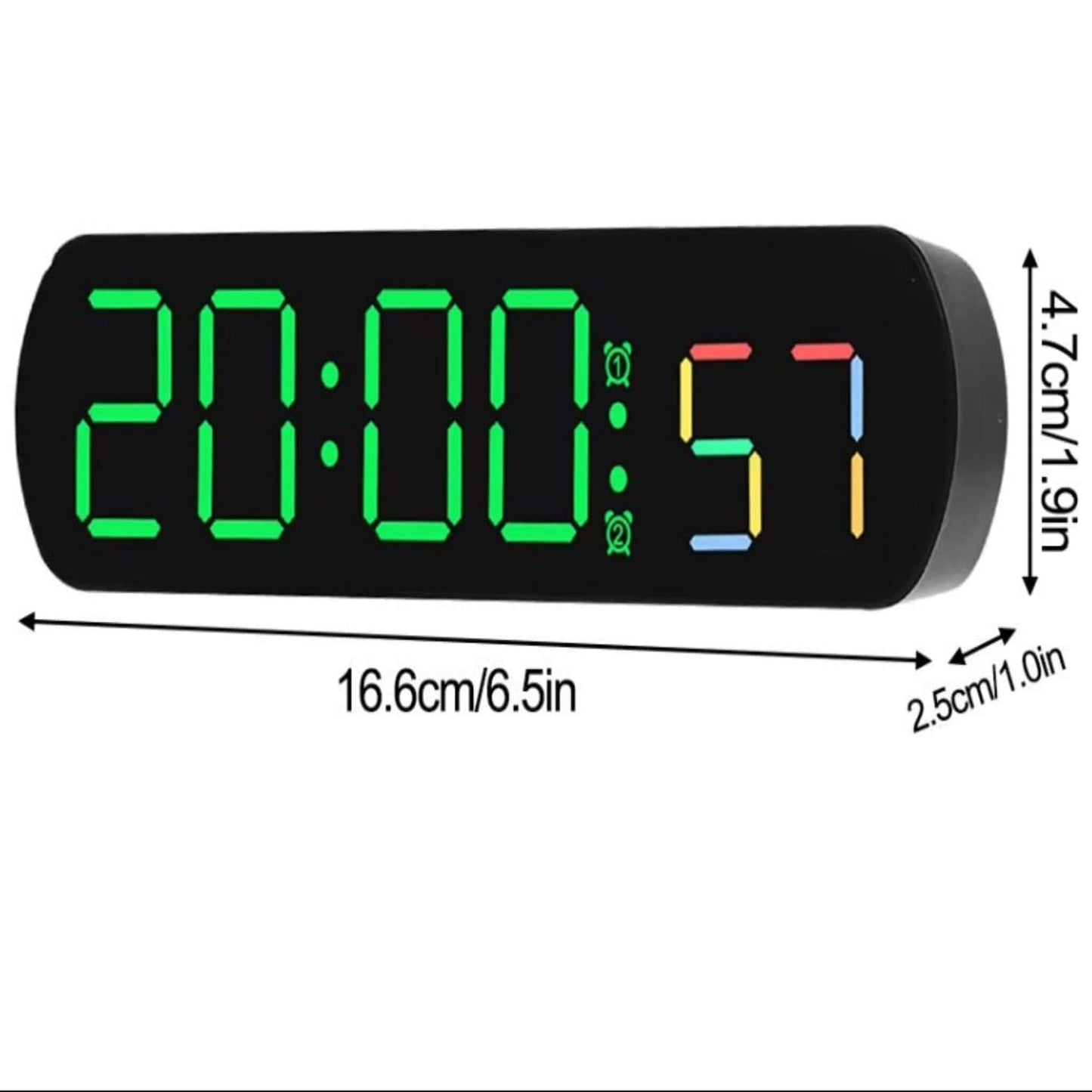 LED digital clock display showing time 20:00 with timer functions, sleek design for home or office use.
