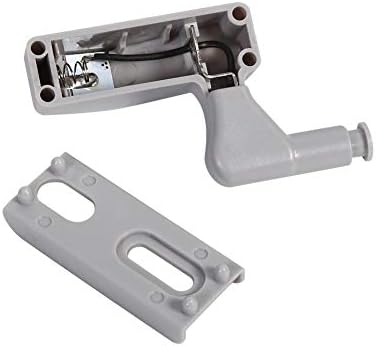 Cabinet hinge LED light components showing the light fixture and back cover for installation in modern kitchens.