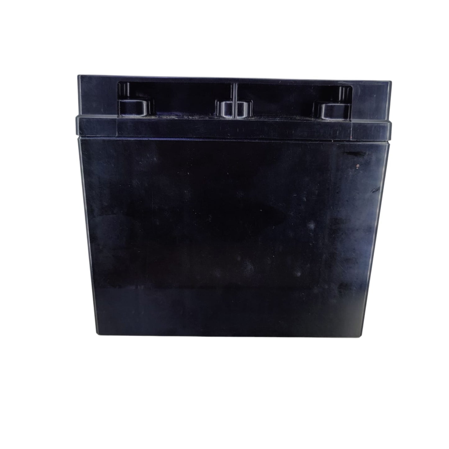Top view of a Leoch 12V 18Ah sealed lead acid battery showing the terminal ports.