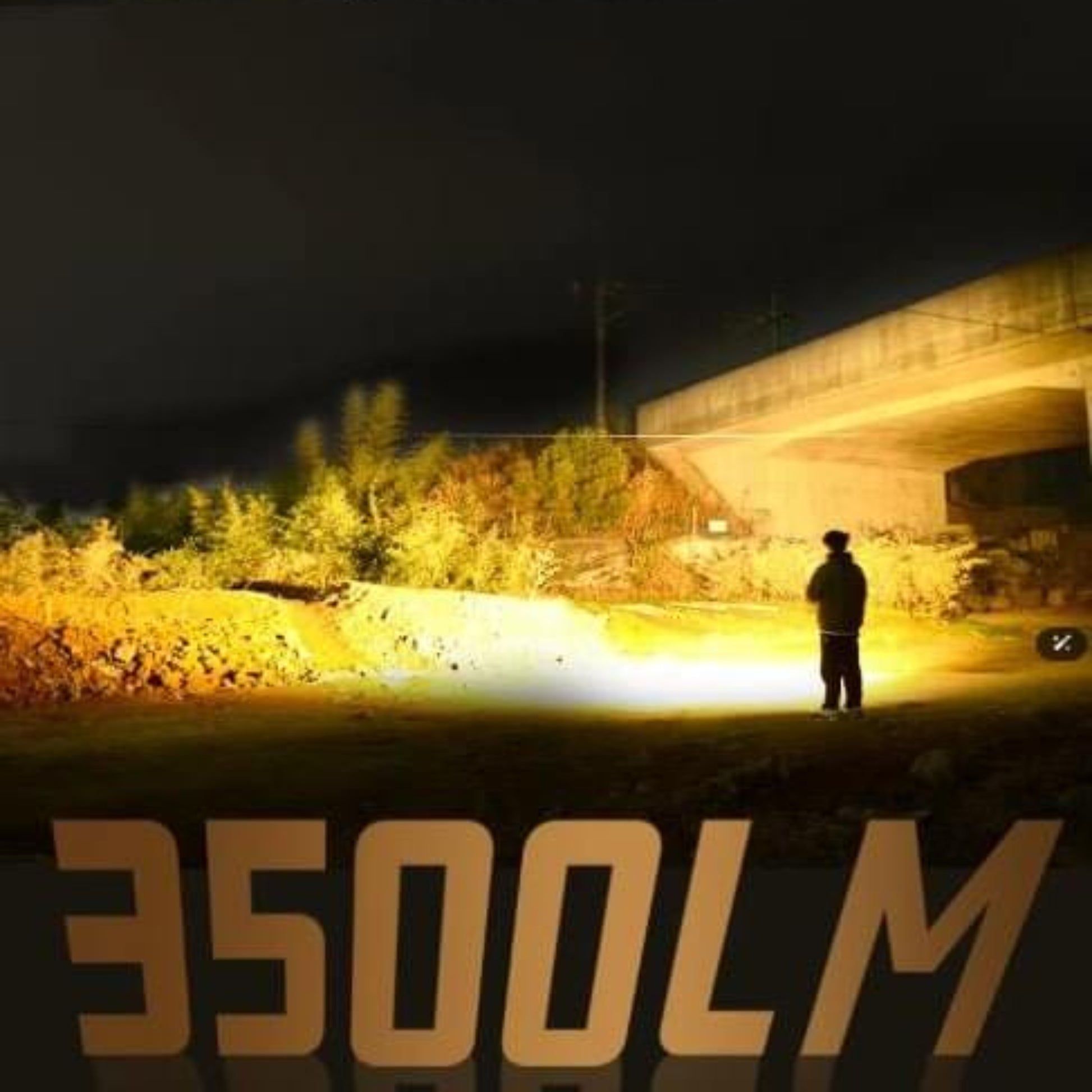 3500 lumens portable LED camp light illuminating dark outdoor space for camping and emergencies.