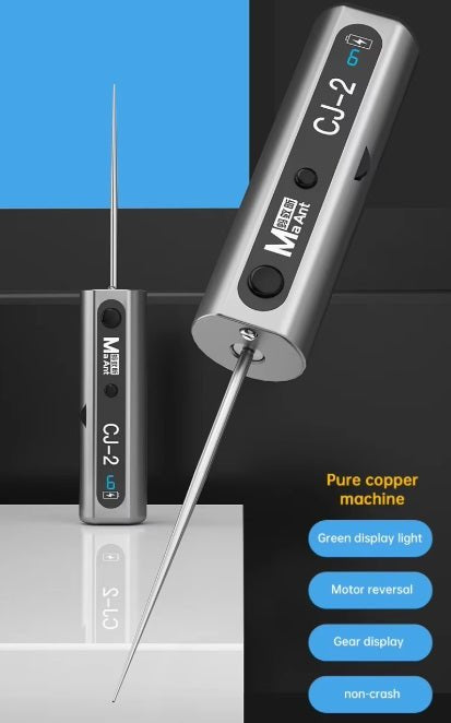 Integrated Glue Remover CJ-2 tool with needle, designed for LCD screen adhesive removal in mobile phone repairs.