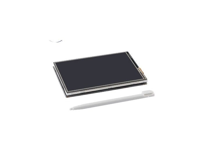 3.5 inch Raspberry Pi LCD display module with touch screen and stylus, resolution 320x480, ideal for DIY projects.