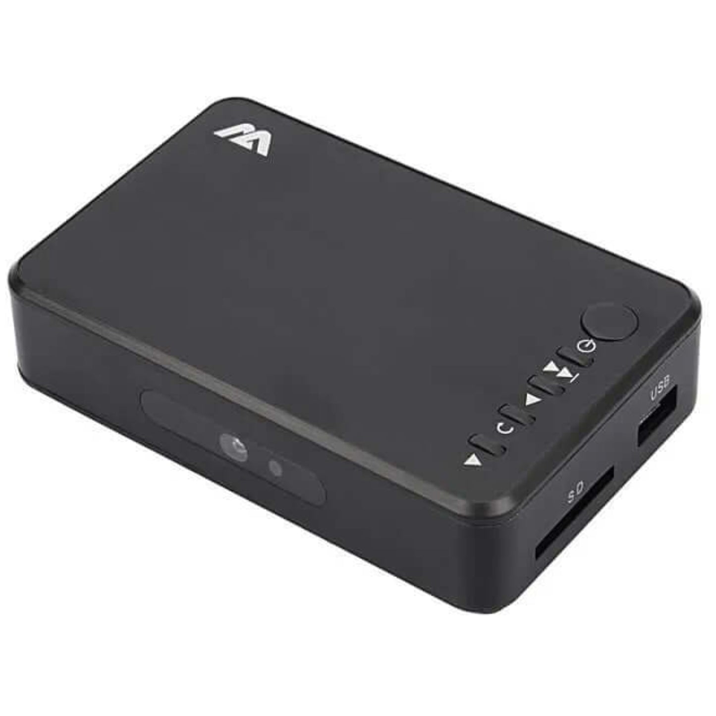 Mini 1080p Full HD Digital Media Player in sleek black design with USB and SD card ports.