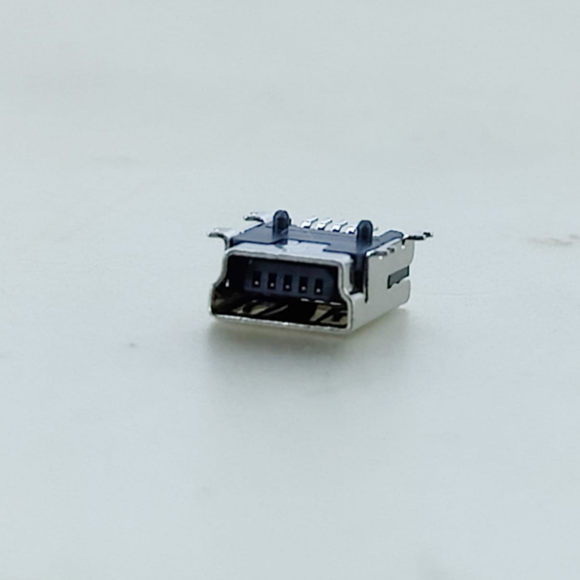 DIY Mini USB Adapter with USB Mini Jack, 5-Pin Female Port for PCB, Size 9x7.5x4mm