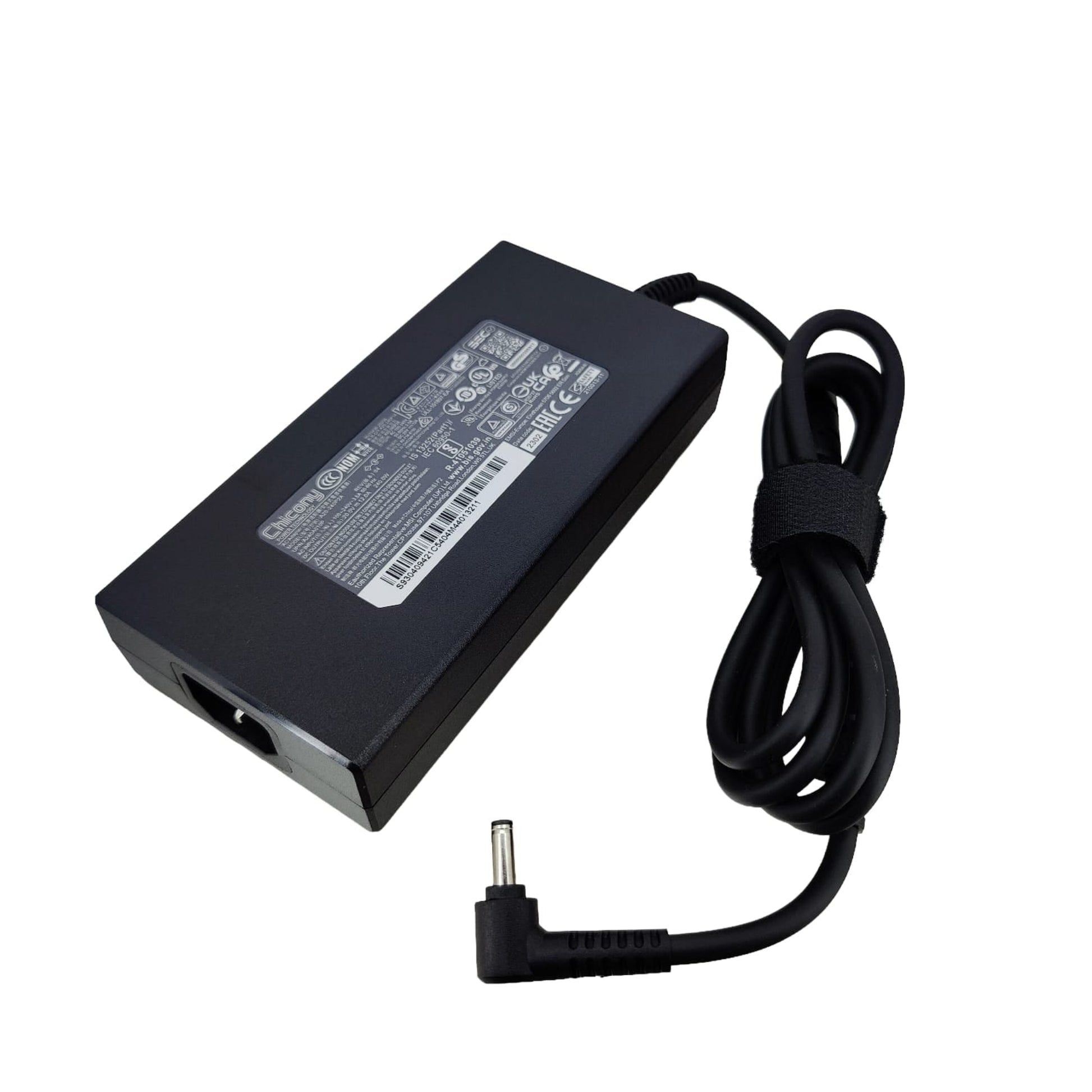 MSI 20V 12A 240W laptop charger, black, power adapter for gaming laptops.