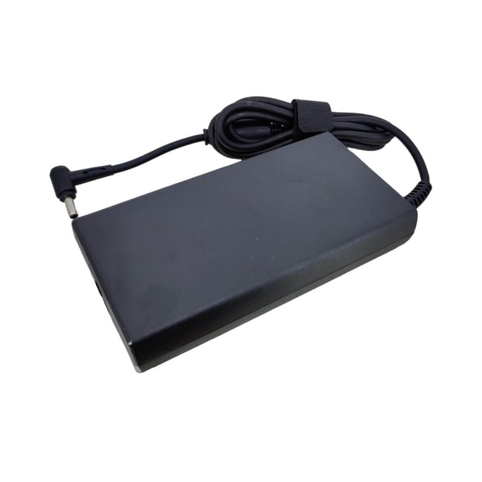 MSI 180W 20V 9A laptop charger. Full view of the adapter and DC output cable.