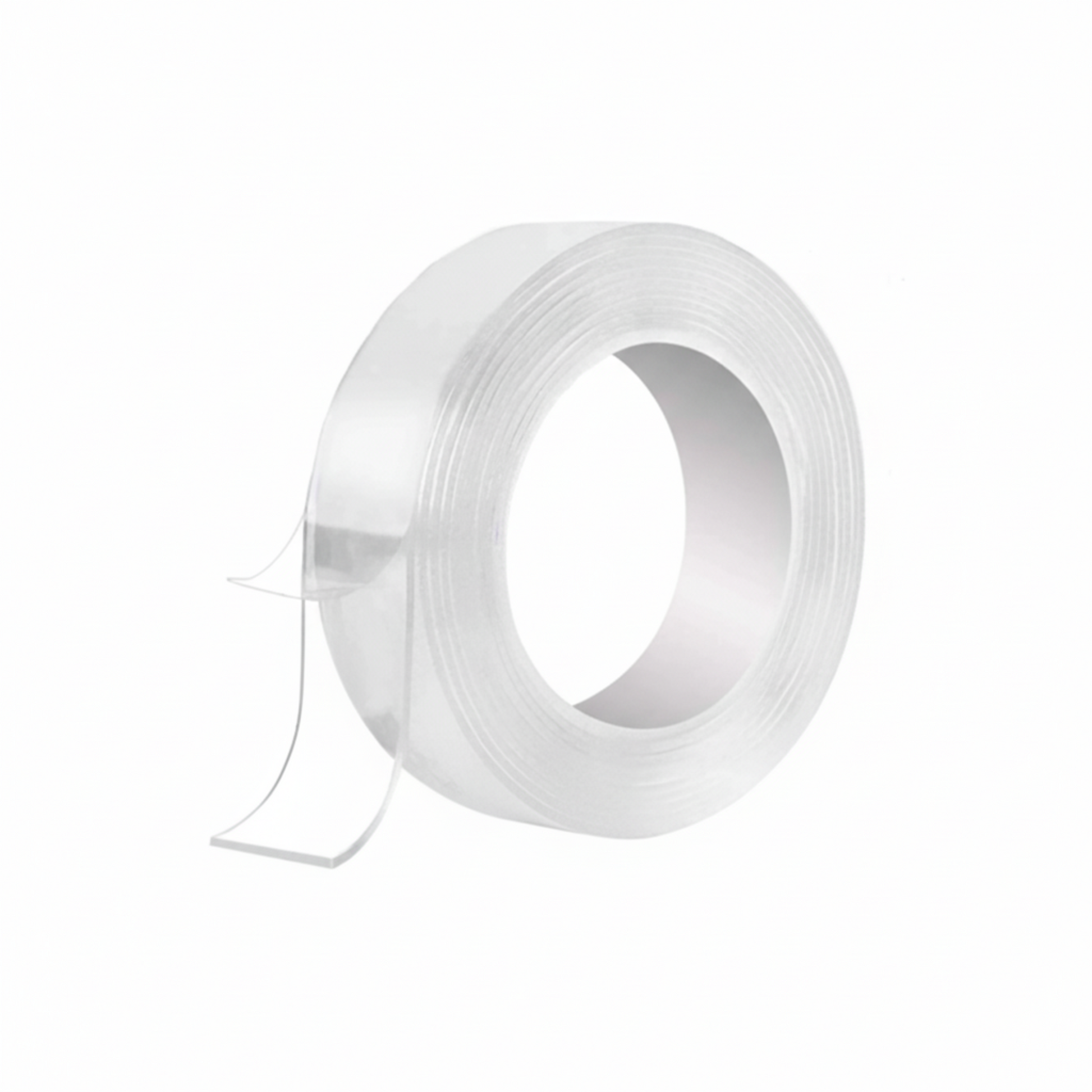 Reusable nano tape main image: transparent, double-sided strong adhesive, washable gel grip.