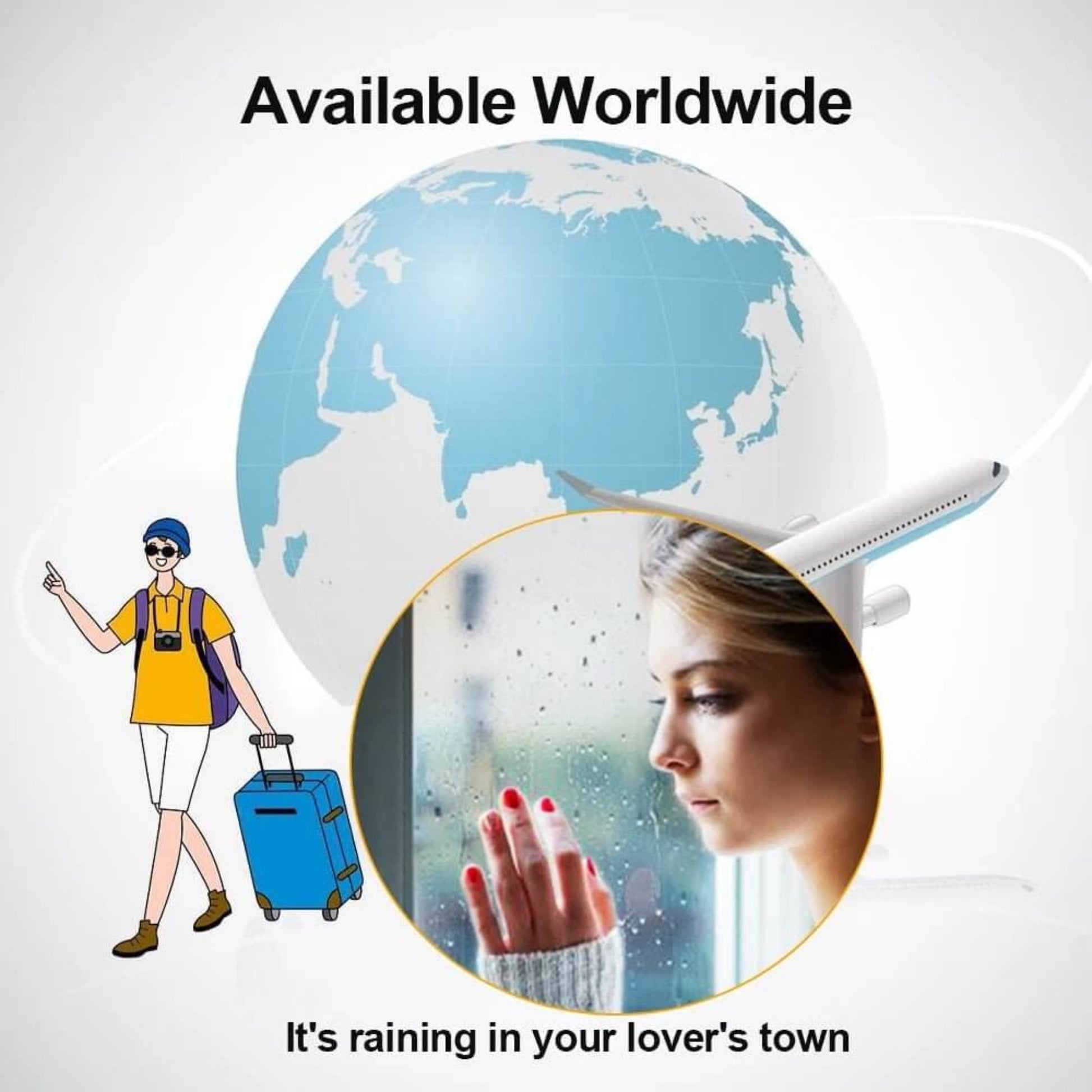 Worldwide smart Nixie tube clock feature displaying the time and lover's town weather (remote location).