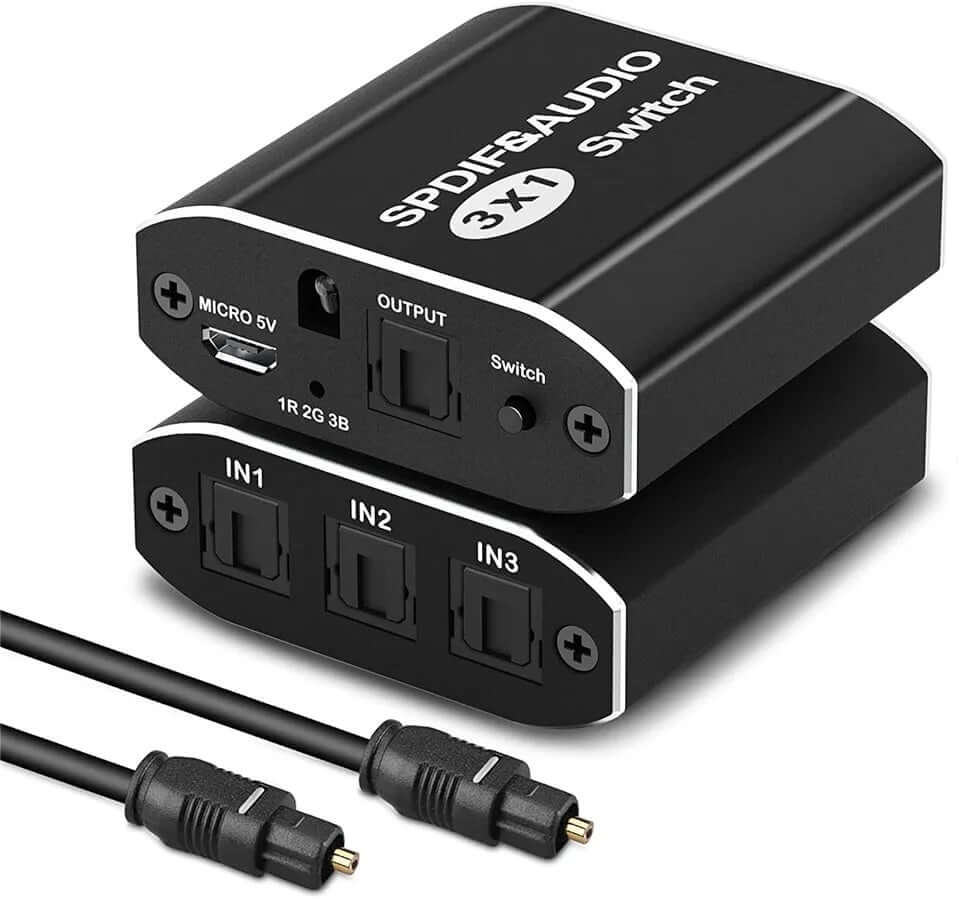 3 - Port Optical Audio Switcher | SPDIF/Toslink Splitter 3 In 1 Out - Sun Cheong Computer Company Limited