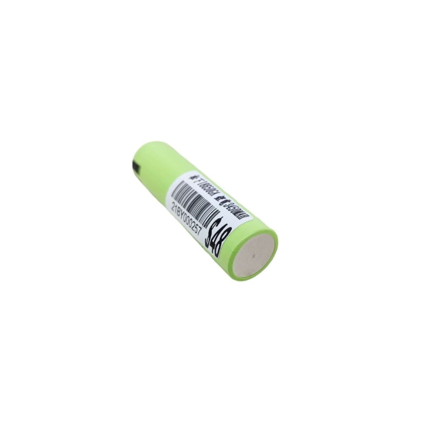 Panasonic NCR18650GA 18650 rechargeable battery with green casing, designed for high-capacity power and durability.
