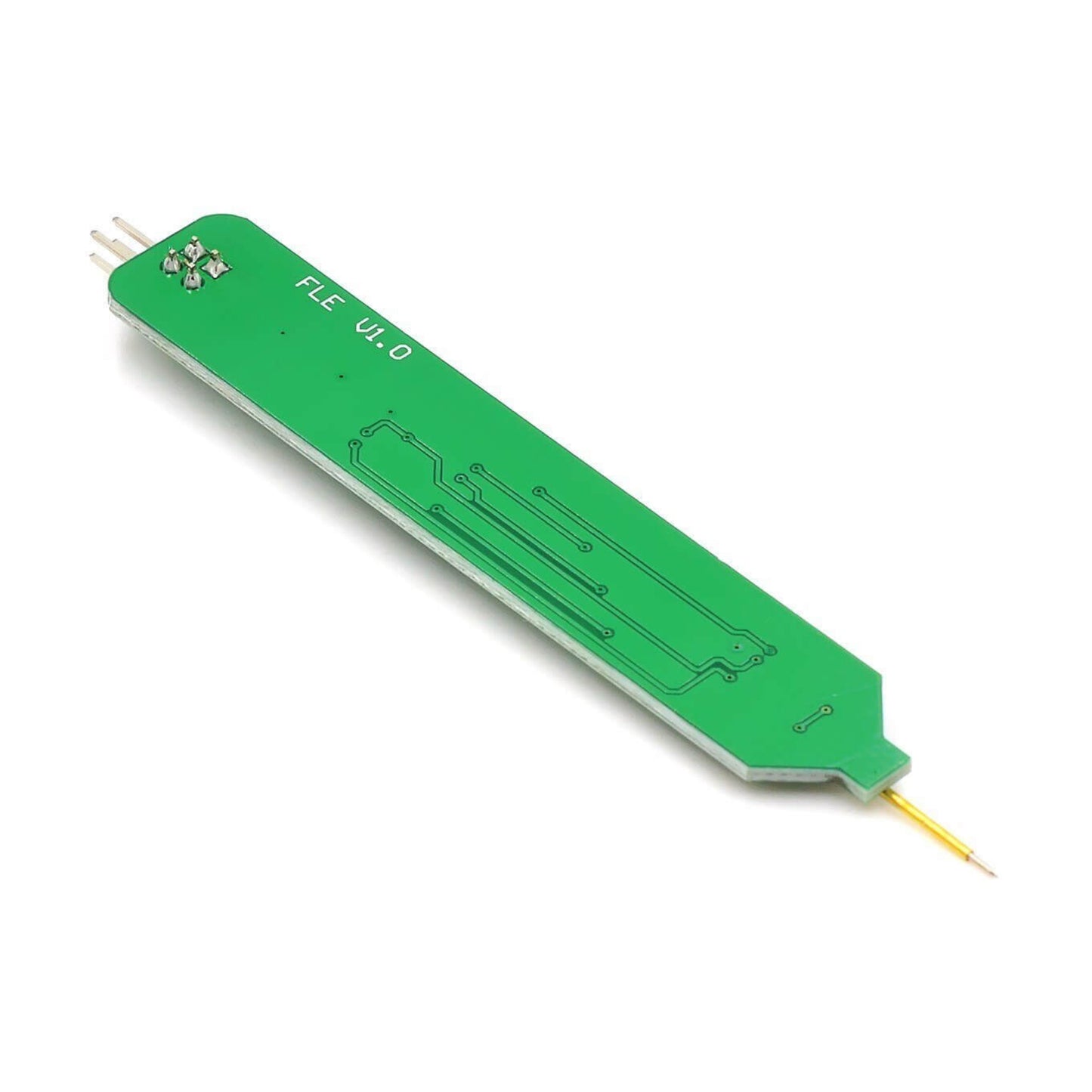 Back view of the printed circuit board for the logic tester pen.