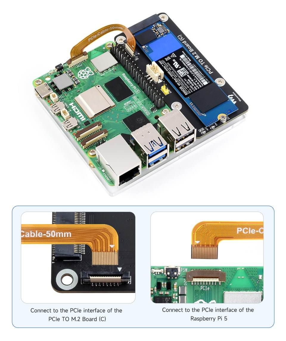 PCIe To M.2 Module for Raspberry Pi 5 - Sun Cheong Computer Company Limited
