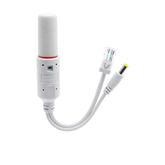PoE splitter adapter cable for 48V to 12V conversion, ideal for IP cameras and VoIP phones.