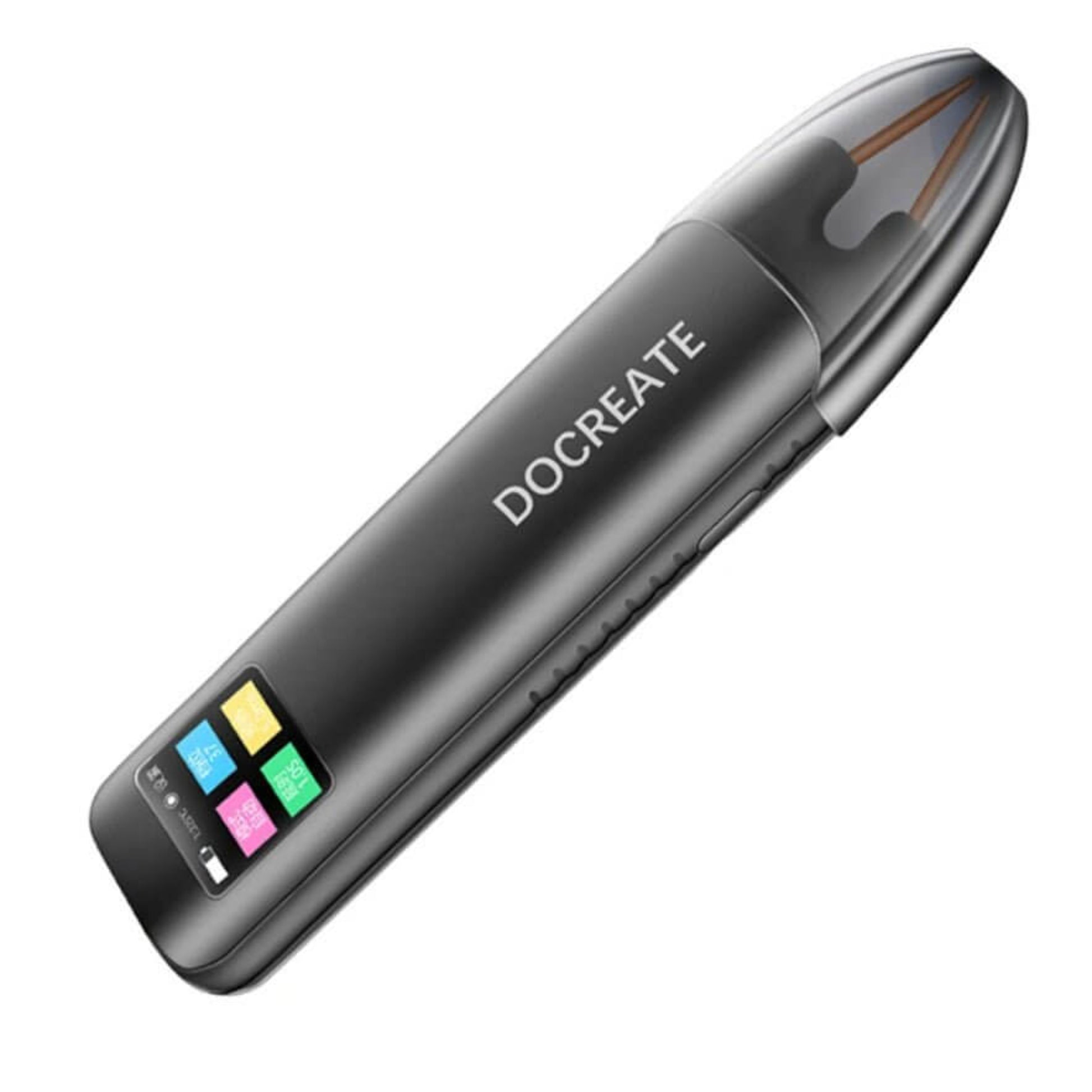 DO CREATE Portable Handheld Spot Welder for 18650 Batteries with controls on the side for precise welding.