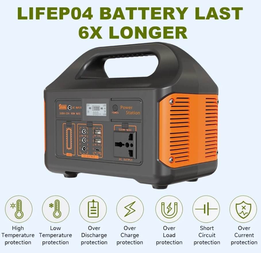 300W Portable Power Station - LiFePO4 Battery | Solar Ready - Sun Cheong Computer Company Limited