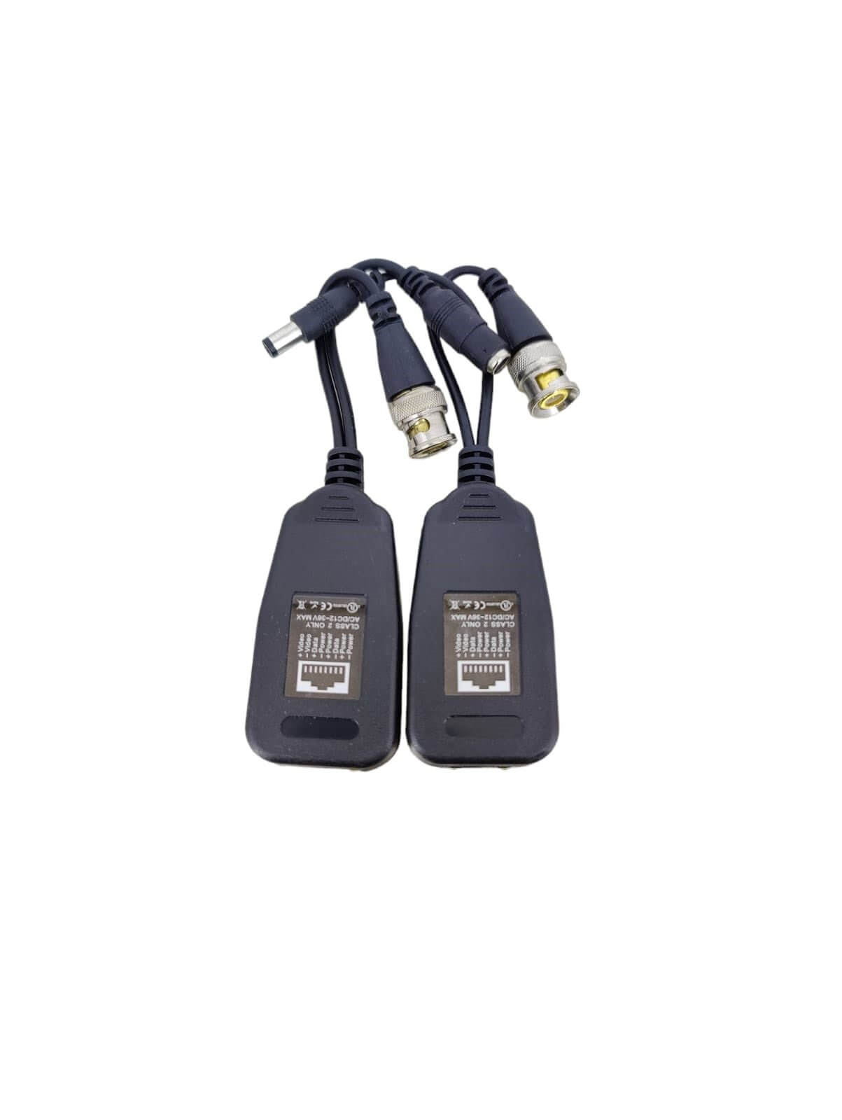8MP 4K Passive Video & Power Balun pair for HD-CVI/TVI/AHD cameras, ideal for extending CCTV surveillance reach.