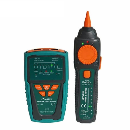Pro'sKit MT-7028 network toner and probe kit for cable tracing, testing, and troubleshooting.