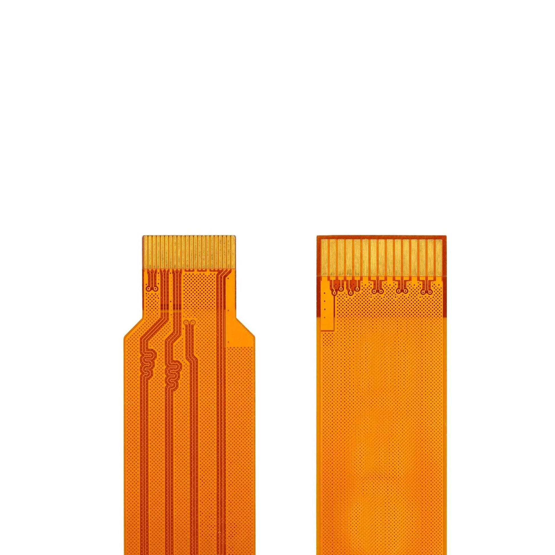 Close-up of Raspberry Pi 5 DSI display cable connector, 22-way to 15-way, for use with displays only.