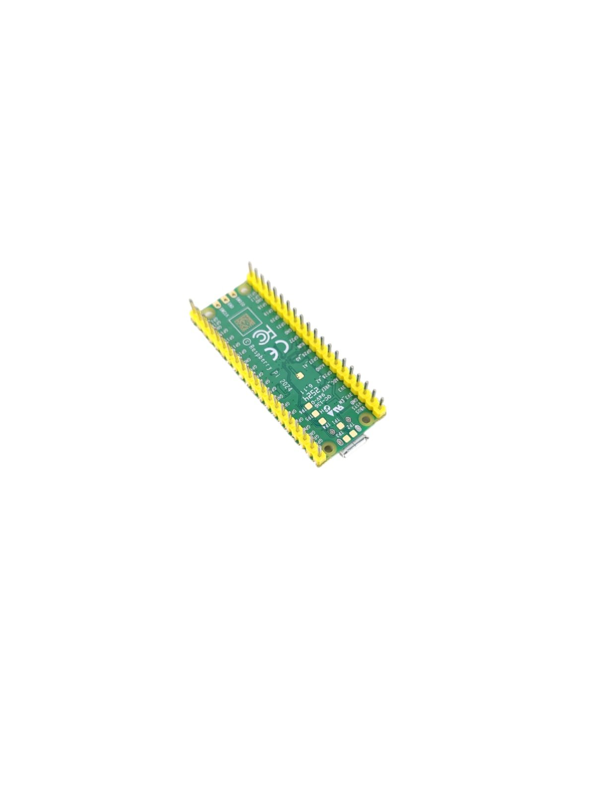 Raspberry Pi Pico 2 microcontroller board with dual-core processing for IoT and robotics projects.