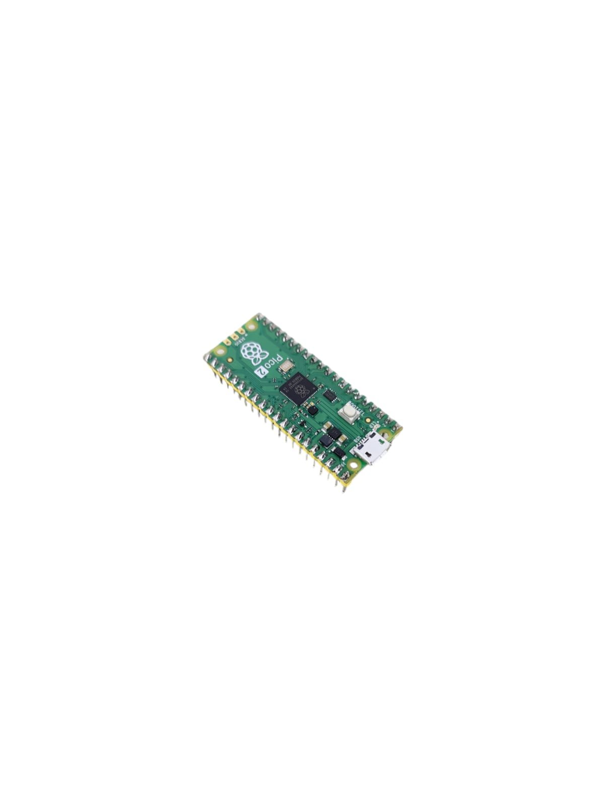 Raspberry Pi Pico 2 microcontroller board showcasing dual-core processing for advanced IoT projects.