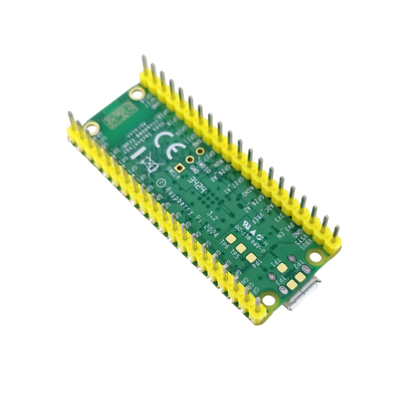 Raspberry Pi Pico 2 W microcontroller board with WiFi and Bluetooth connectivity for advanced electronics projects.