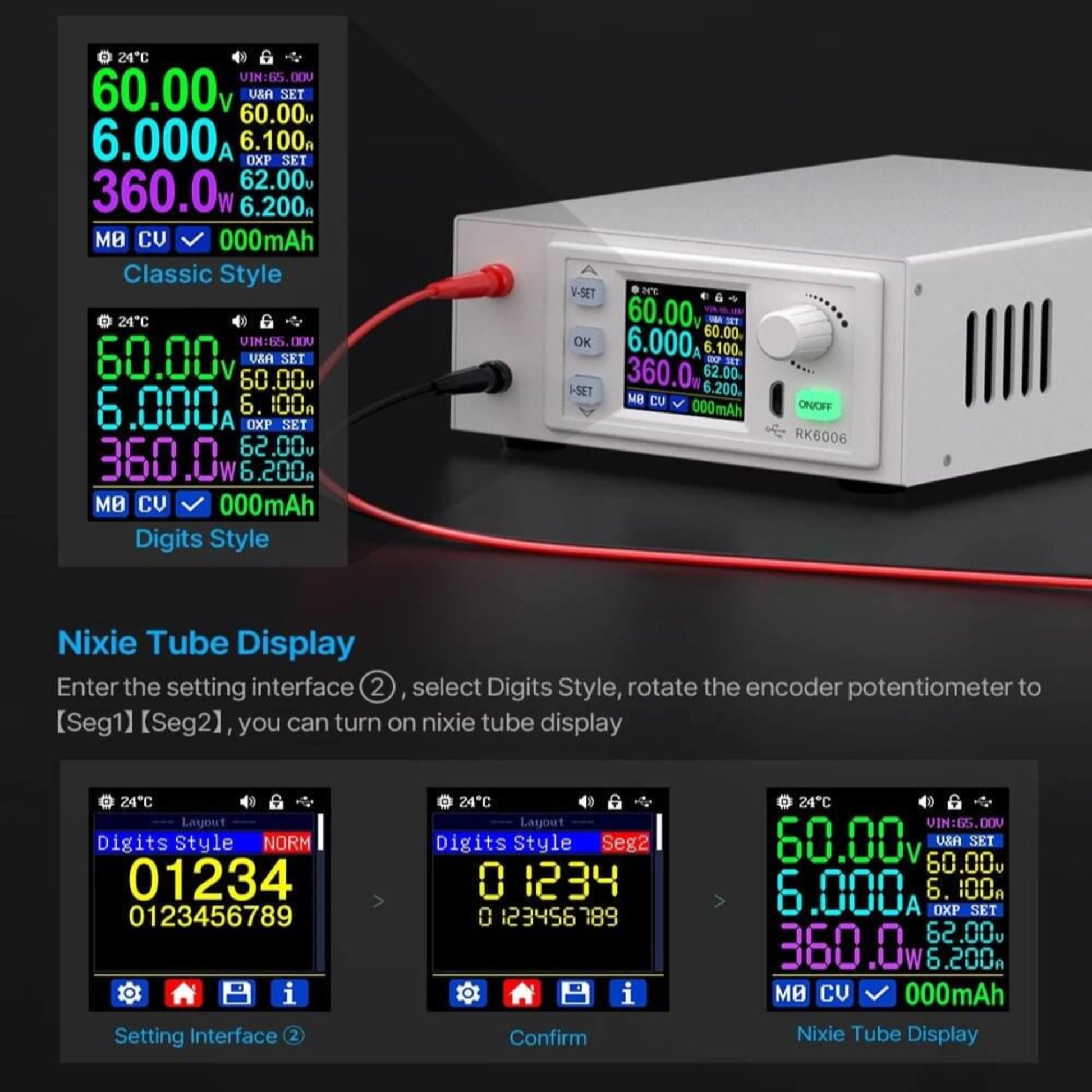 RK6006 - C DC0 - 60V 6A DC POWER SUPPLY - Sun Cheong Computer Company Limited