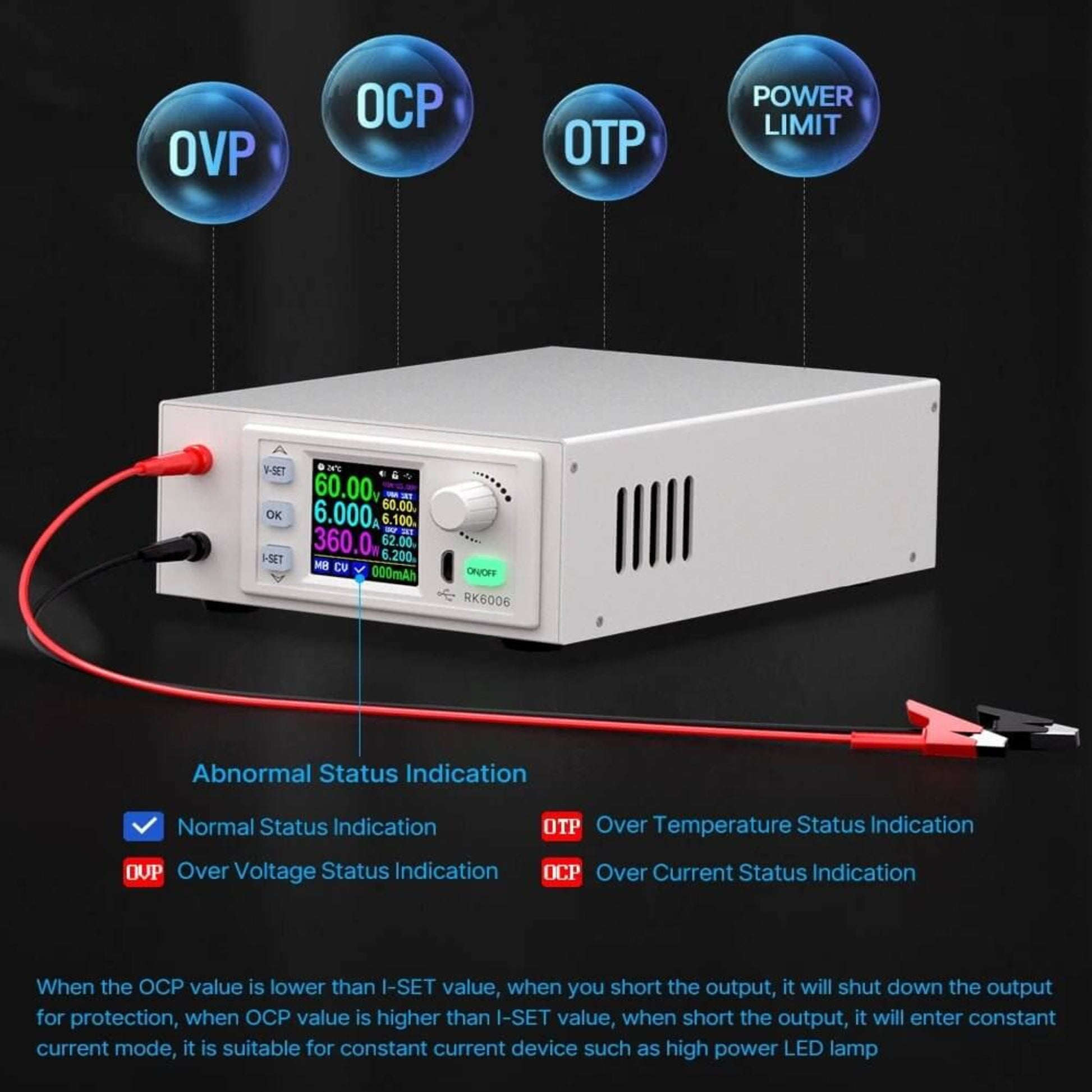 RK6006 - C DC0 - 60V 6A DC POWER SUPPLY - Sun Cheong Computer Company Limited