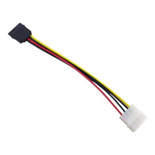 20cm 4-Pin Molex to 15-Pin SATA Power Cable Adapter for HDD and SSD connection.