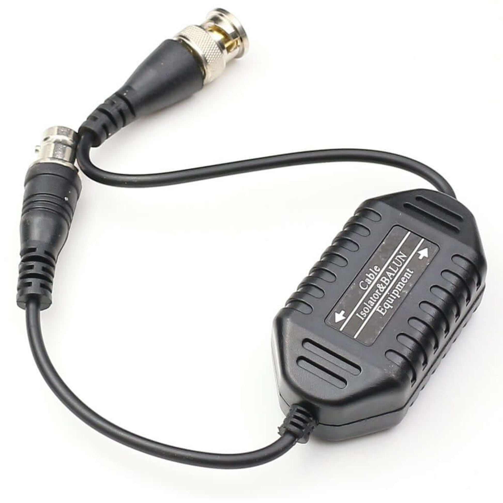 Compact security camera balun and ground loop isolator, easy plug-and-play installation for CCTV.