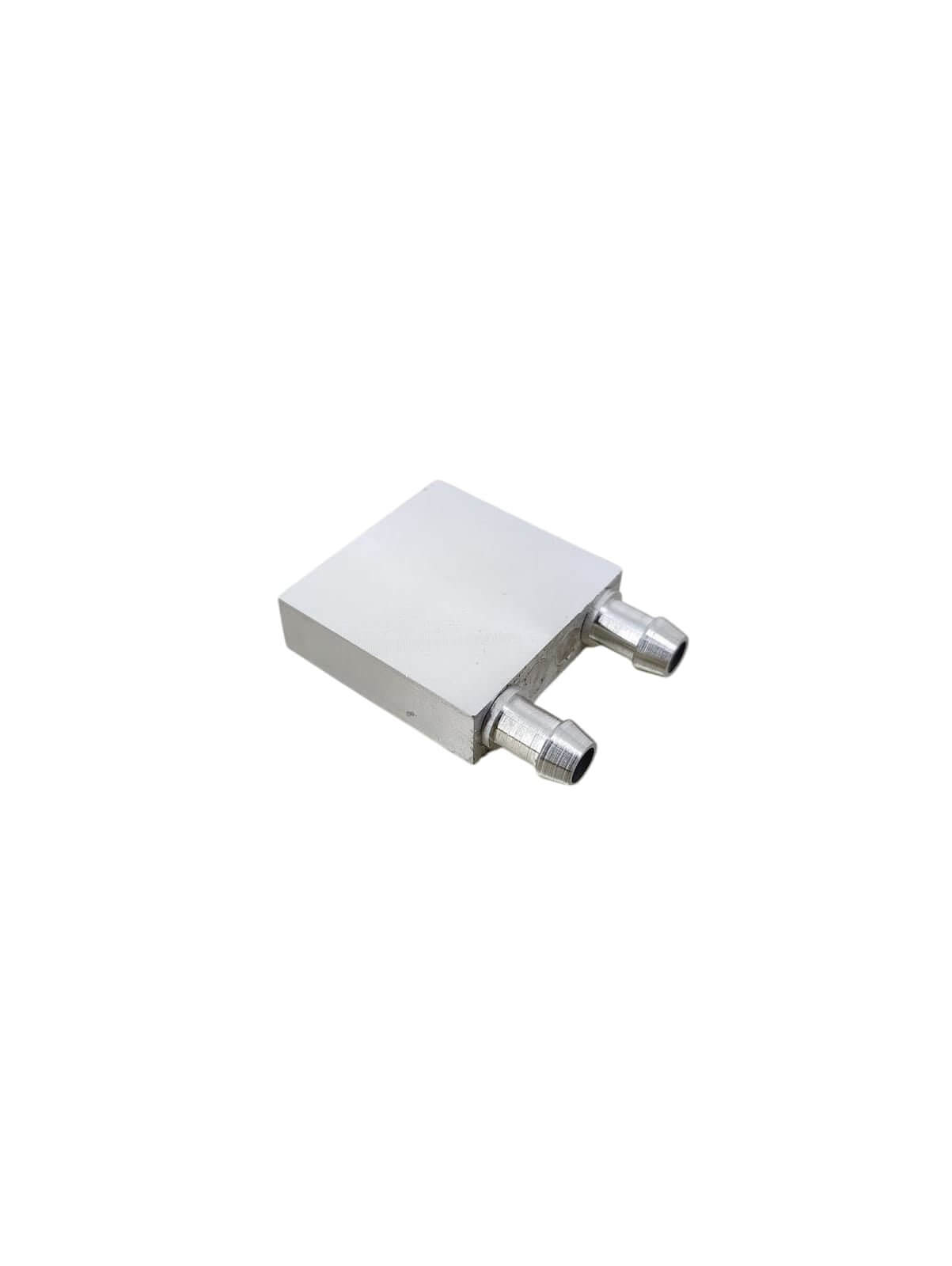 Aluminum water cooling block for CPU and GPU applications, designed for optimal heat dissipation and performance.