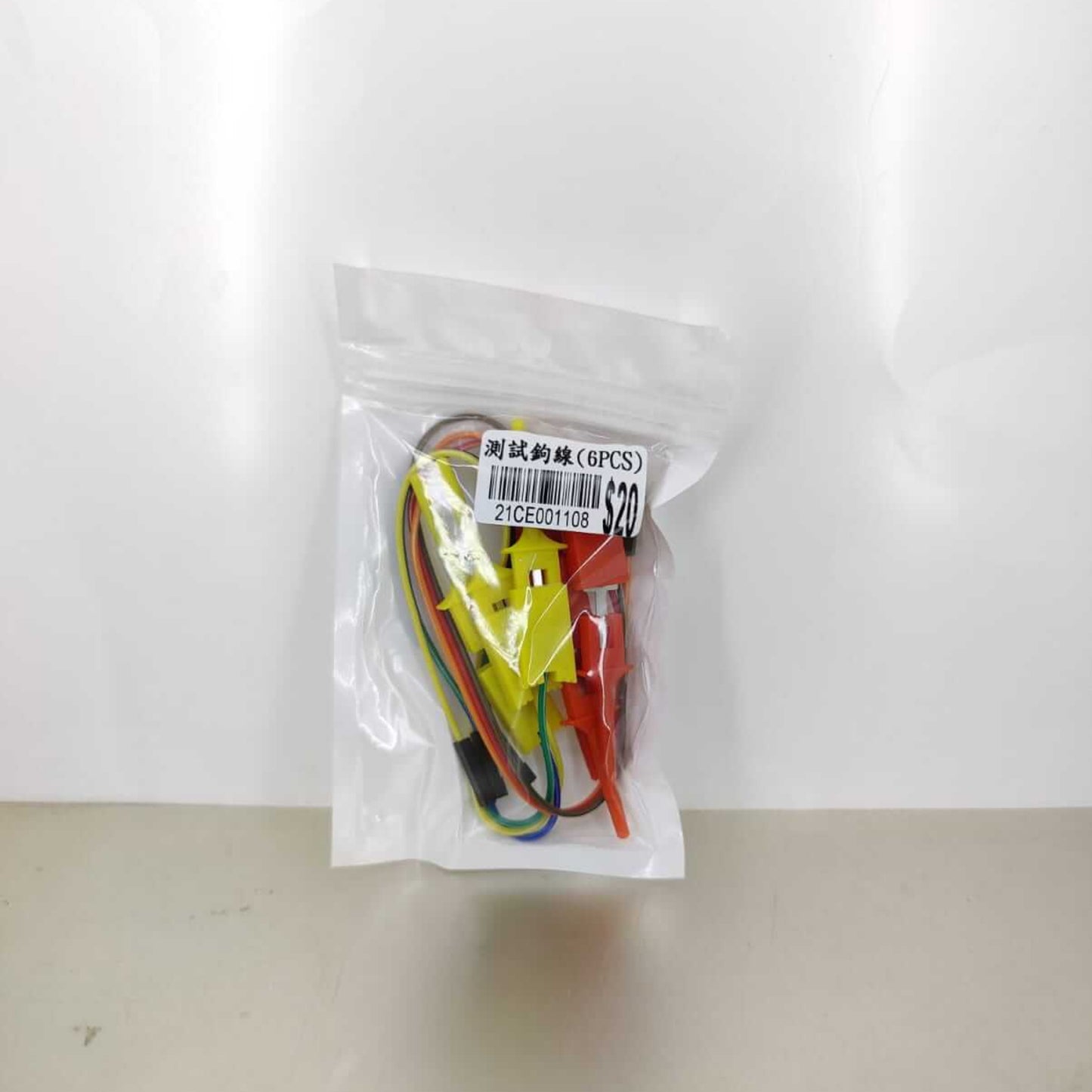 6PCS Logic Analyzer Test Hook Clip Set in packaging with assorted colored jumper wires for electronics testing