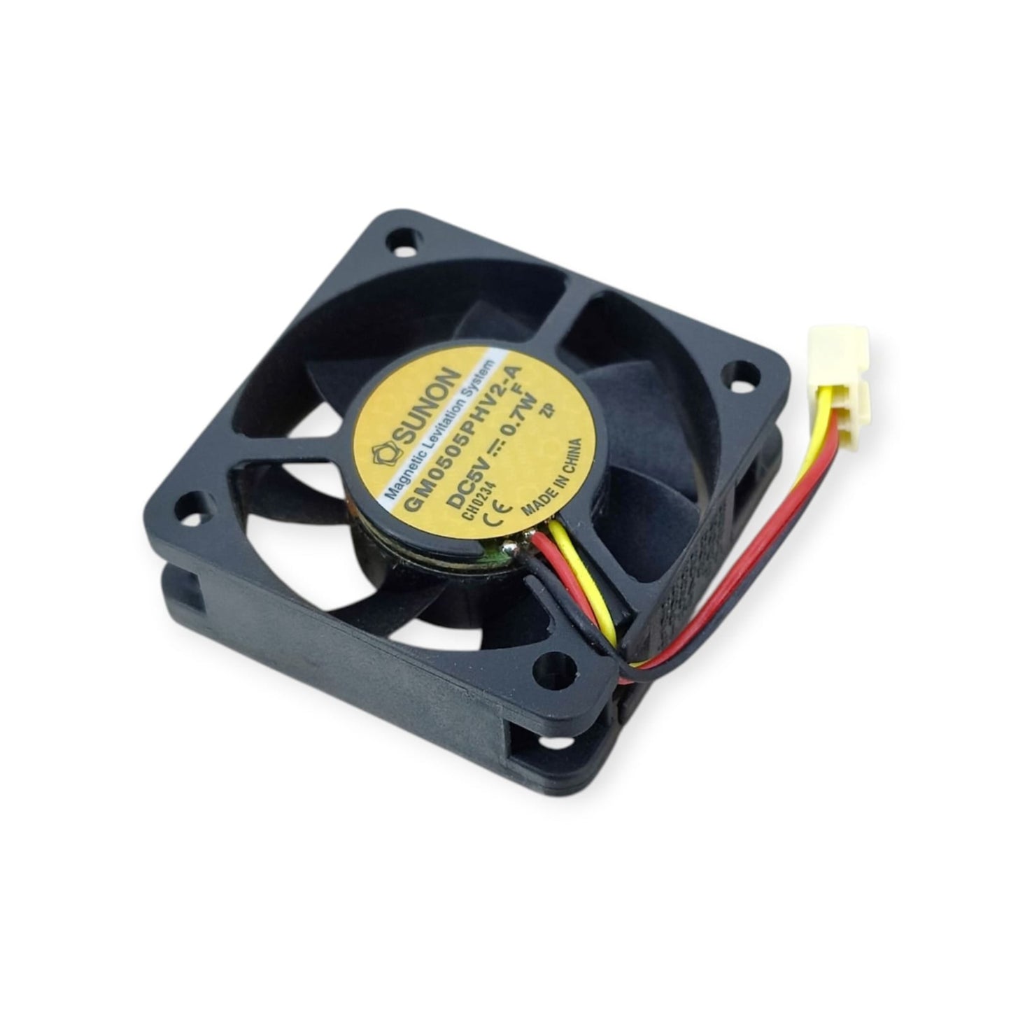 Angled view of the Sunon GM0505PHV2-A 50mm cooling fan.