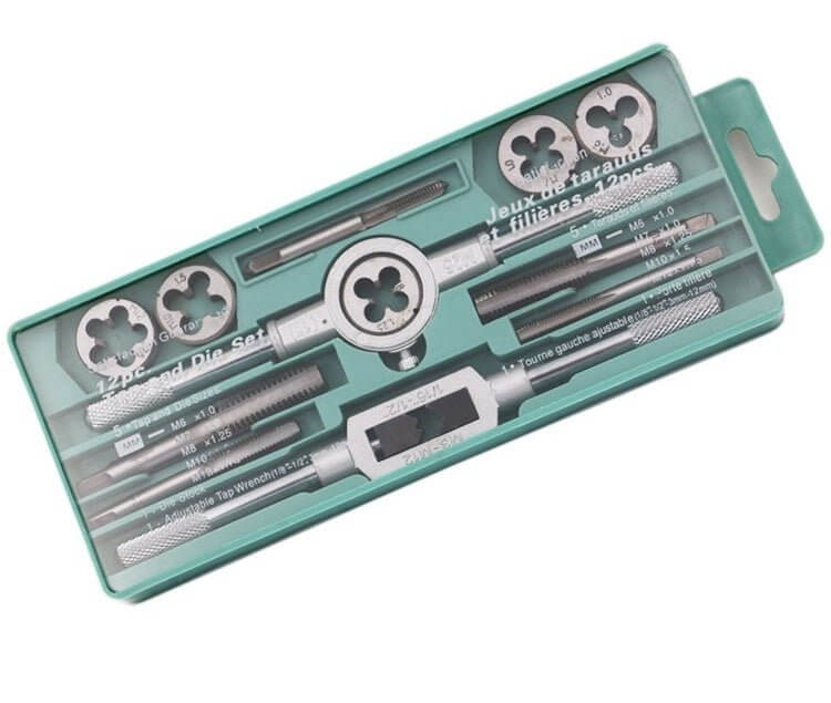 12 - Pc High Carbon Steel Tap and Die Set - Metric Thread Repair Tools - Sun Cheong Computer Company Limited