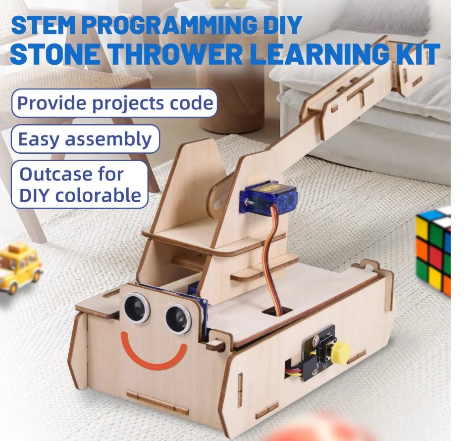 Micro:bit Thrower STEM DIY Learning Kit with easy assembly and project coding features for educational fun.